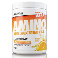 per4m Per4m Amino Xtra | 30 Servings of Full Spectrum EAA with Proteolytic Enzymes | Vegan Friendly | Zero Sugar Amino Acid (Orange Burst, 420g)