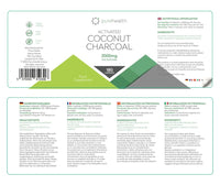 Pure Health Pure Activated Charcoal 2000mg 120 Coconut Capsules Fast Bloating Relief