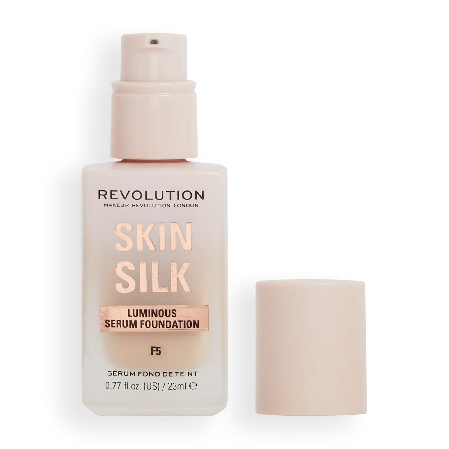 Revolution Beauty London Makeup Revolution, Skin Silk Serum Foundation, Light to Medium Coverage, Contains Hyaluronic Acid, F5, 23ml