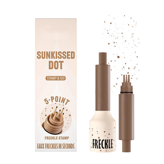 Generic Safe & Gentle Formula Suitable for All Skin Types, Quick-Drying, Waterproof Long-Lasting Fake Tattoo Pen, Five-Point Freckle Stamp & Freckle Pen for Natural Sun-Kissed Makeup(Caramel)