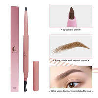 Elite Eves Dual-Ended Microblading Eyebrow Pen - 2-in-1 Waterproof Brow Pencil for Natural Hair-Like Brows, Eyebrow Makeup for Natural Looking Eyebrows, 100% Cruelty-Free (4 Colors) (Coffee)