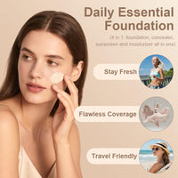 AUYAO 4-in-1 Colour Changing Foundation SPF50, Medium Spectrum, Full Coverage, Moisturizer, Light Color