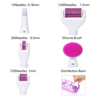 tao pipe Derma Roller 6 in 1 Micro Needing System Derma Roller Kit for Skin Care to Reduce Wrinkles, Sun Damage, Dark Spots, Scars