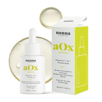 Nonna Cosmetics Vitamin C Face Serum with Vitamin E + Ferulic Acid & Resveratrol | Brightens Skin - Reduces Wrinkles - Combats Dark Spots & Environmental Damage | Antioxidant Protection & Glow | Lightweight 30ml