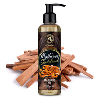 AROMATIKA trust the power of nature Massage Oil Sandalwood - Nurturing Body Oil for Partner Massages | 200 ml Pump Bottle | - Most Trusted Natural Cosmetic Body Oil with Aroma - for Massaging and Enjoying | in Tested SPA Quality
