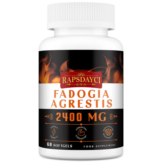 Rapsdayci Fadogia Agrestis 2400mg High Potent 50:1 Ratio Extract Powerful Fadogia Agrestis Supplement, Supports Stamina, Strength, Muscle Health & Recovery, Drive & Performance 60 Count (Pack of 1)