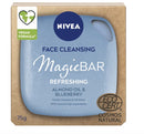 NIVEA MagicBAR Refreshing Almond Oil Face Cleansing Bar (75g), Vegan Face Cleanser, Plastic-Free Facial Cleansing Bar, Facial Cleanser with Recyclable Packaging