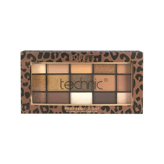 Technic EYELID_COLOR Palette, Boujee - Pressed Pigment Oogschaduw, 1.0 count, Full Coverage, Liquid, Pink, 25.0 grams, 17.2 x 8.4 x 1.2 cm, Jar, Box, Female