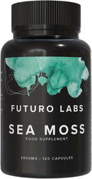 Futuro Labs Sea Moss Capsules by FUTURO LABS - 2000mg Raw Sea Moss [15:1 Extract] - Organic Irish Sea Moss Supplement | Vegan, Non-GMO, Gluten Free | 120 Capsules, 60 Servings