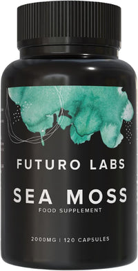 Futuro Labs Sea Moss Capsules by FUTURO LABS - 2000mg Raw Sea Moss [15:1 Extract] - Organic Irish Sea Moss Supplement | Vegan, Non-GMO, Gluten Free | 120 Capsules, 60 Servings