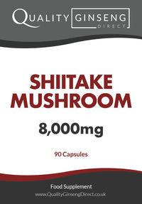 Quality Ginseng Direct Shiitake Mushroom - 8,000mg Capsules - Powerful Formula (90 Capsules)