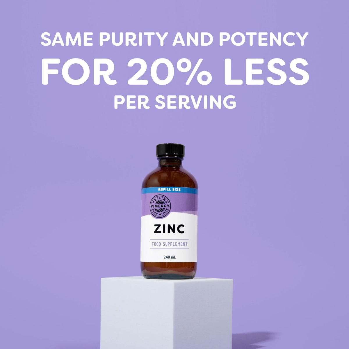Vimergy Liquid Zinc 240 mL – 120 Servings – Liquid Zinc Supplement – Supports Immunity, Metabolism & Bone – Antioxidant – No Refined Sugar – Gluten-Free Non-GMO Kosher Vegan/Paleo Friendly