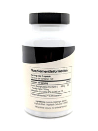 Acerola Cherry Extract 120 Vegan Capsules - Natural 200mg Vitamin C from Wholefood Source