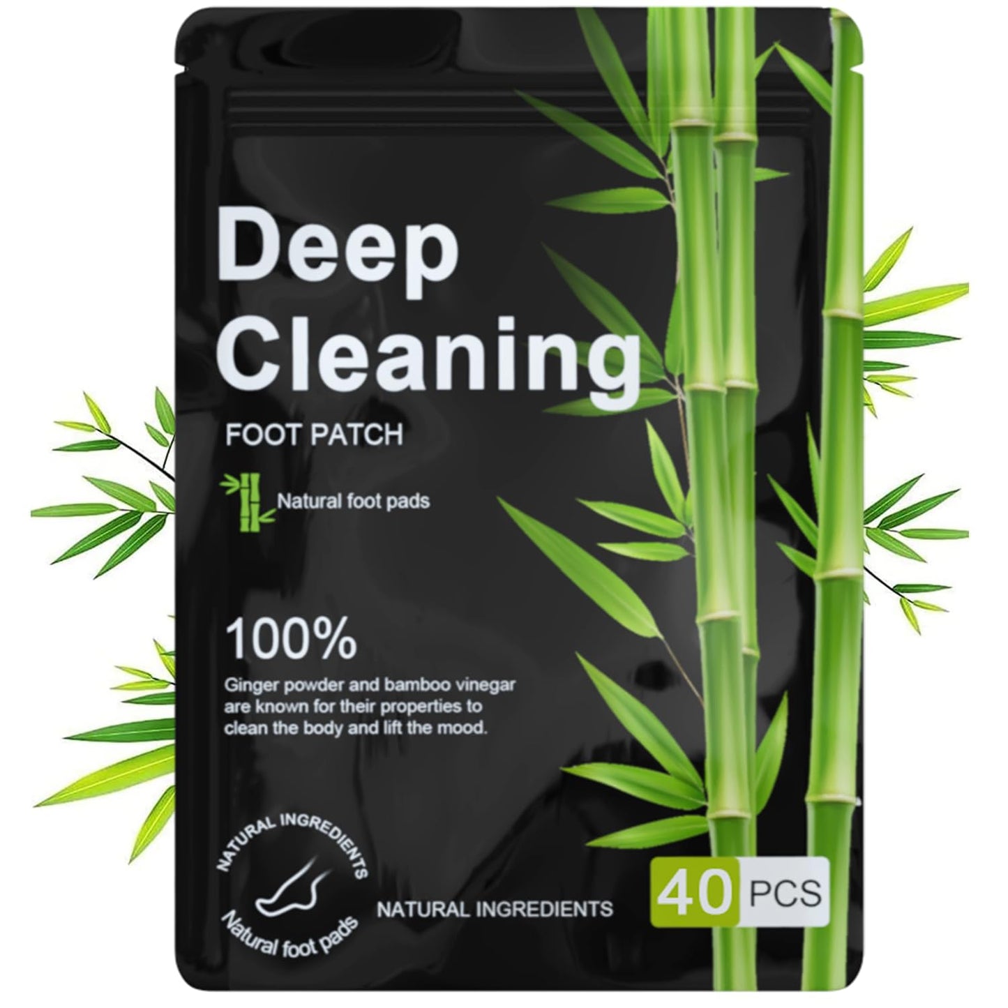 Rezolite Foot Detox Patches, 40 Pcs Natural Deep Cleansing Detox Foot Patches for Relieve Body Stress, Improve Sleep Quality, Enhance Blood Circulation