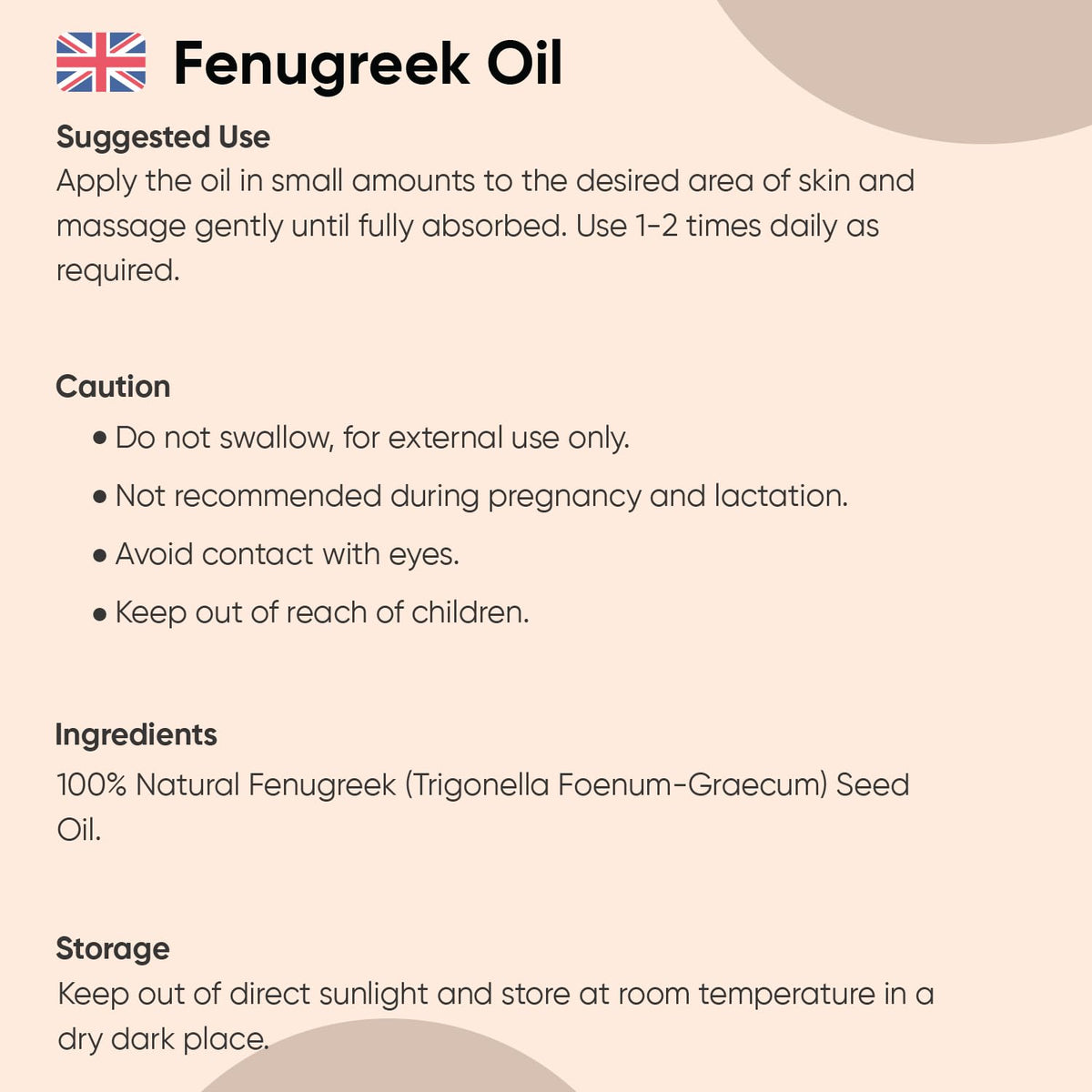 WeightWorld Fenugreek Oil 100ml - Natural & Pure Cold-Pressed Fenugreek Seed Oil - Multipurpose Supplement - Non-GMO, Vegan-Friendly & Gluten-Free - Trigonella Foenum-Graecum for Men & Women