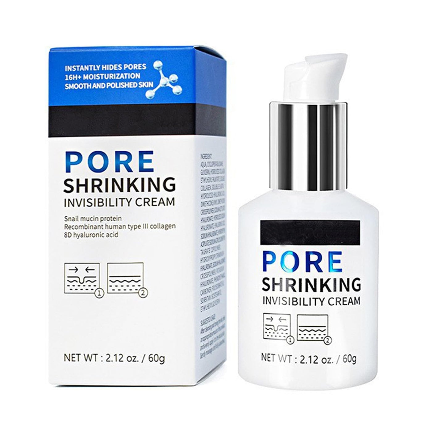 QEUTKEZS Pore Invisible Cream,Pore Shrinking Invisibility Cream,Pore Minimizer & Reducer for Face,Oil Control Firming,Tightening Pores,Moisturizing,Lightens Fine Lines Conceals Pores Cream