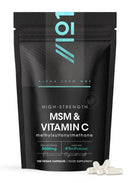 ALPHA01 MSM 3000mg with Vitamin C & BioPerine® - 120 Vegan Capsules – Supports Collagen Formation – for Healthy Skin - High Potency Methylsulfonylmethane – by Alpha01