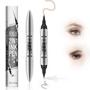 L0famy 2 In 1 Eyebrow Pencil, Double Headed Eyebrows Pen With 4-Fork-Tip & Precise Brush-Tip, Long-lasting & Waterproof Eyebrow Pencil And Eyeliner