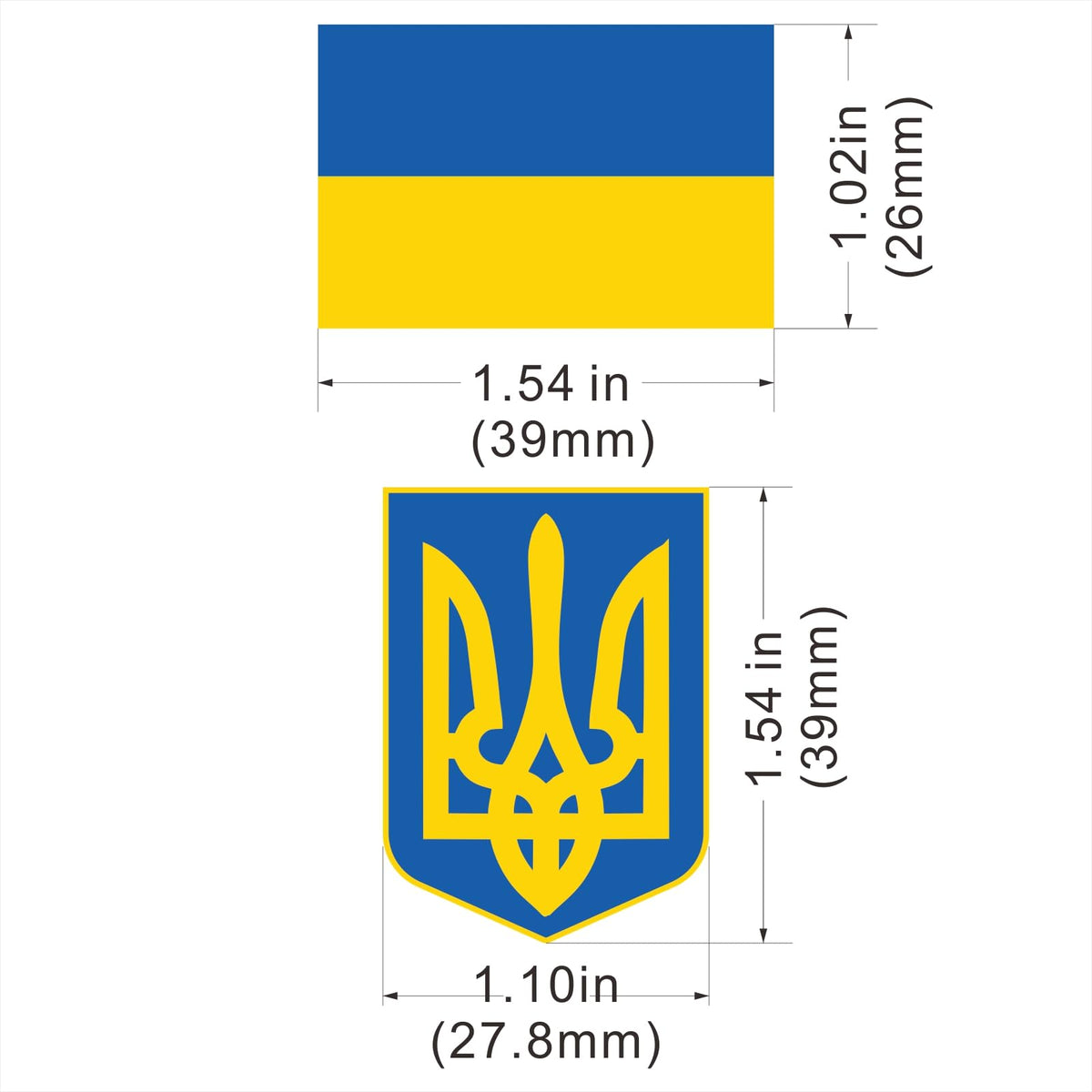 Womaha 30 Sheets Ukraine Flag & Emblem Temporary Tattoos for Kids Adults Fans Fake Face Tattoo Stickers