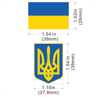 Womaha 30 Sheets Ukraine Flag & Emblem Temporary Tattoos for Kids Adults Fans Fake Face Tattoo Stickers