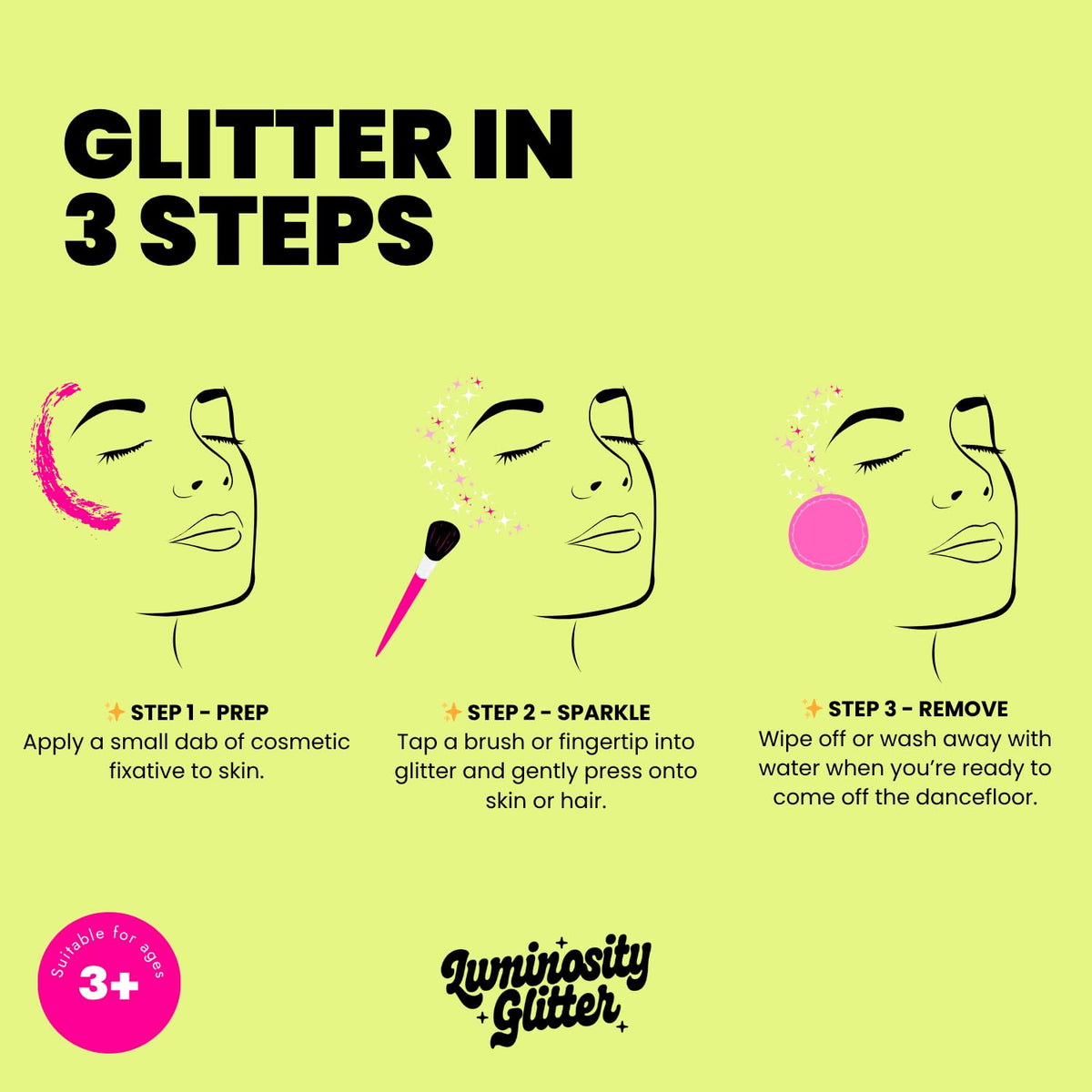 Luminosity Glitter JOIN THE ECO GLITTER REVOLUTION Fine Glitter Makeup - Biodegradable Sparkly Makeup - Glitter for Face, Body, Hair and Nails - Loose Eco Friendly Bioglitter Makeup - Rose Pink Fine - 6 Grams