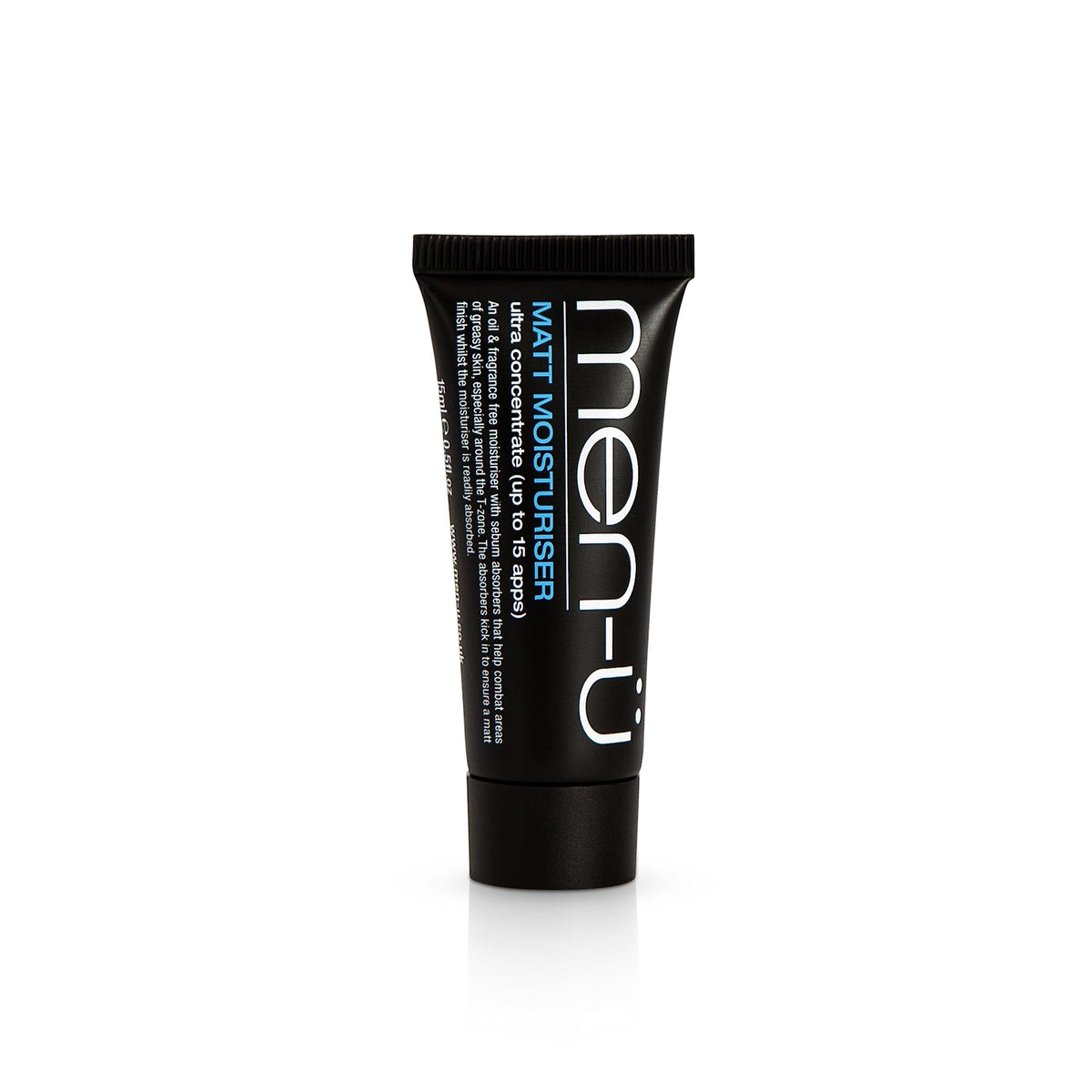 men-ü men-u MATT FACE MOISTURISER BUDDY TUBE 15ml, up to 20 applications, Ultra-Concentrate Mens Moisturiser, Use on the Face and Neck for Matt, Smooth & Firm Surface