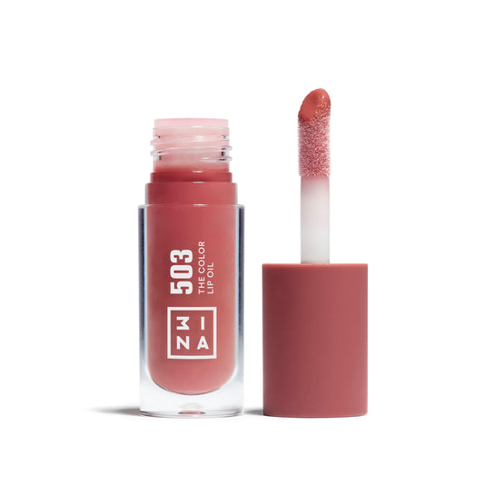 3INA MAKEUP - The Color Lip Oil 503 - Nude pink Lip Gloss with 24h Hydration & Hyaluronic Acid - Lipstick & Lip Balm