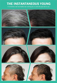 SEVICH Grey Hair Dye Brush Pens - Hair Root Touch Up Temporary White Hair Cover for Solon Home 20ml Darkbrown