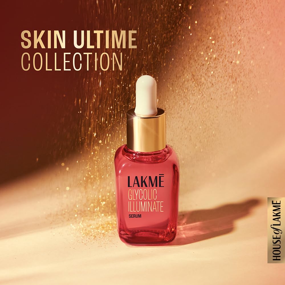 LAKMÉ Lakme Glycolic Illuminate Serum with 1% Glycolic Acid Reduces Dullness & Improves Texture, 30ml by Glowrity