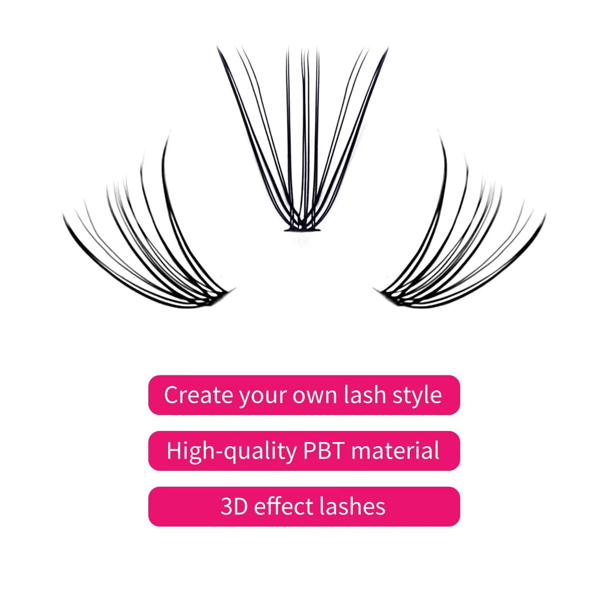 FADLASH Individual Cluster Lashes Extensions 10D 20D 0.07 D Curl 8-16mm Mixed Trays Extensions 200Pcs Individual Cluster Lashes DIY Eyelash Extensions at Home