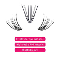 FADLASH Individual Cluster Lashes Extensions 10D 20D 0.07 D Curl 8-16mm Mixed Trays Extensions 200Pcs Individual Cluster Lashes DIY Eyelash Extensions at Home