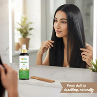 Herbs Botanica Bhringraj Oil for Hair Growth Organic Ayurvedic Herbal Hair Oil with Bhringraj, Amla, Aloe Vera, Sesame & Curry Leaf Reduces Hair Fall, No Silicones or Parabens 6.76 Fl Oz