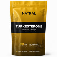 Natral Turkesterone Supplement 5000mg - 120 Caps High Strength - Standardized to 20% Ajuga Turkestanica Extract - for Muscle and Strength - Pure Extract No Additives Or Filler