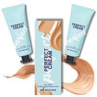 HERBENJOY 2pcs CC Cream Foundation,All-Over Complexion Perfector for Covers Scars & Imperfections,Waterproof Long-Lasting Hydrating Skin Tint Full Coverage Concealer,Covering Corrector Face Concealer Smooth