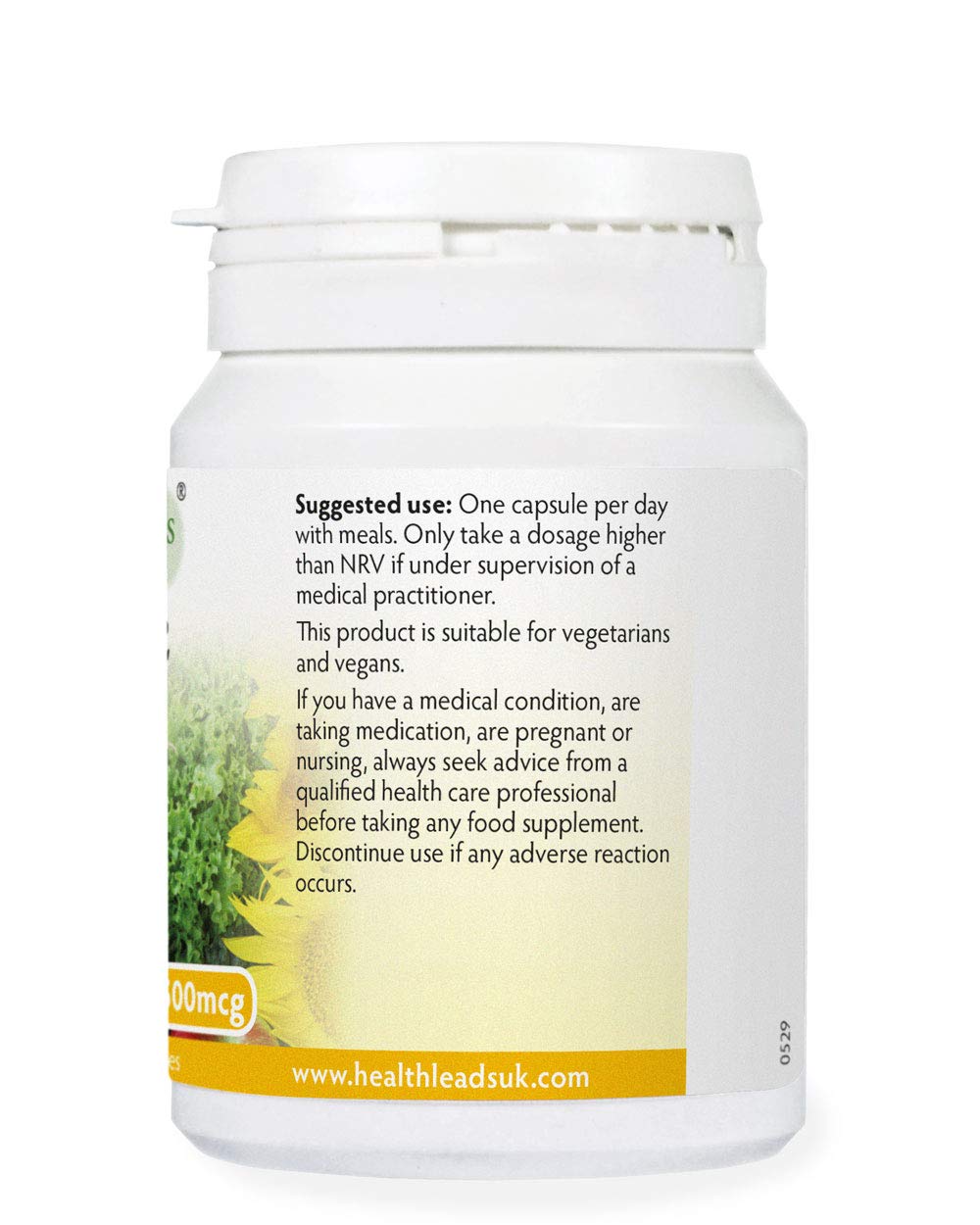 Vitamin B12 Methylcobalamin 500mcg 180 Capsules, Magnesium Stearate Free & No Nasties, B12 contributes to The Reduction of Tiredness and Fatigue, Normal Function of The Immune System, Made in UK