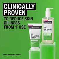 Neutrogena Oil Balancing Face Scrub (1x 150ml) for Oily Skin, Helps Remove Excess Oil and Clear Pores, For a Refreshed, Mattified and Radiant Complexion