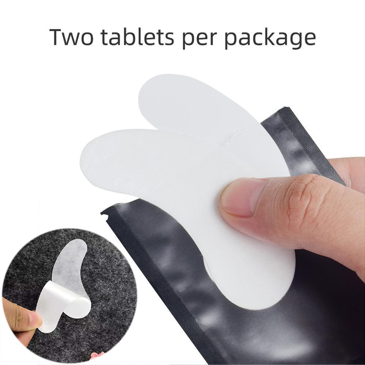 adspow Eyelash Extension Pads,Eye Gel Pads,Under Eye Gel Pads,Under Eye Gel Patches Lint Free Eye Patches for Eyelash Extensions (Black-20Pairs)