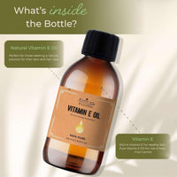 Essican Purelife Vitamin E Oil 250ml - 100% Pure Natural Vitamin E Oil for Face, Vitamin E Oil for Hair, Vitamin E Oil for Skin, Vitamin E for Scars, Scalp, Pure Vitamin E Oil for Nails, VIT E Pure Oil, Carrier Oils