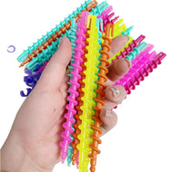 TOPWEL 26 Pieces 6inch Spiral Hair Perm Rod Colorful Plastic Long/Medium Hair Barber Hairdressing Styling Curling Perm Rod No Heat Hair Curlers for Women Girls