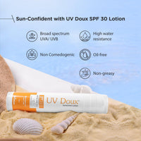 Brinton UV Doux Sunscreen Lotion with SPF 30 Oil Free Formula Sweat & Water Resistant Lightweight, Non-Greasy and Non-Comedogenic For All Skin Types, 50ml
