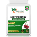 Montmorency Cherry 1500 mg, 90 Capsules, 100% Natural High Strength Freeze Dried Montmorency Cherries with No Additives, Purevine Nutrition