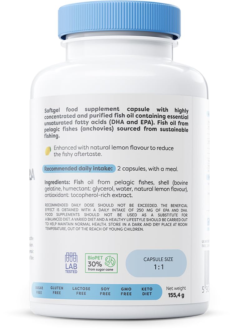 Osavi Omega-3 Extra Molecularly Distilled, 1300mg (Lemon) - 120 softgels