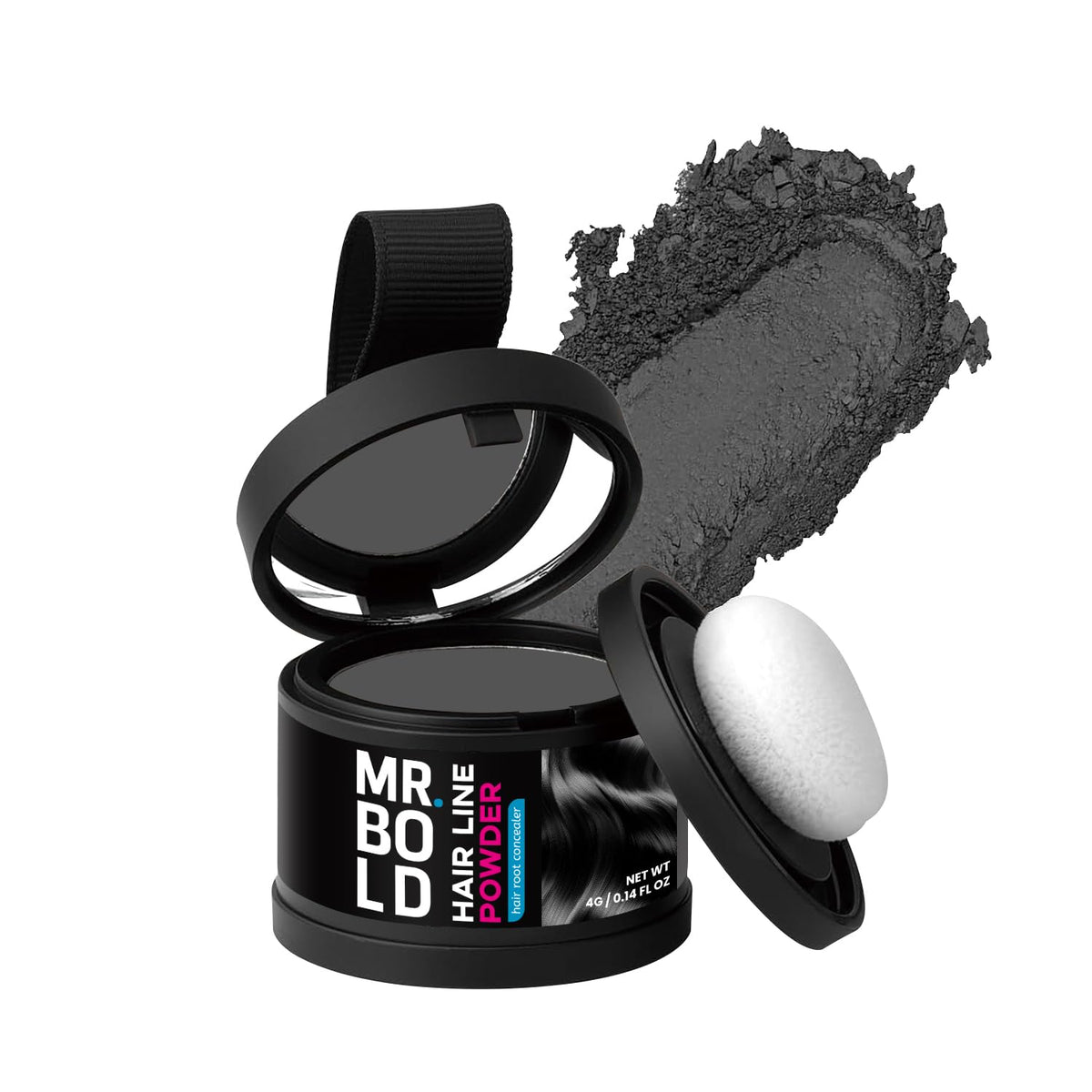 Mr.Bold Mr Bold Hairline Powder - Instantly Hair Color Shadow Cover Gray Hair Root, GREY Root Touch Up Hair Color for Gray Coverage, Hair Shadow Toppers for Women & Men, Thin Hair Powder 4g