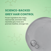 Puradoro Grey Hair Control & Healthy Roots Shampoo – Grey Attack & Blonde Hair Toner, Biotin, Caffeine & Indigofera, Herbal Essence Infused with Essential Oils, For Men & Women