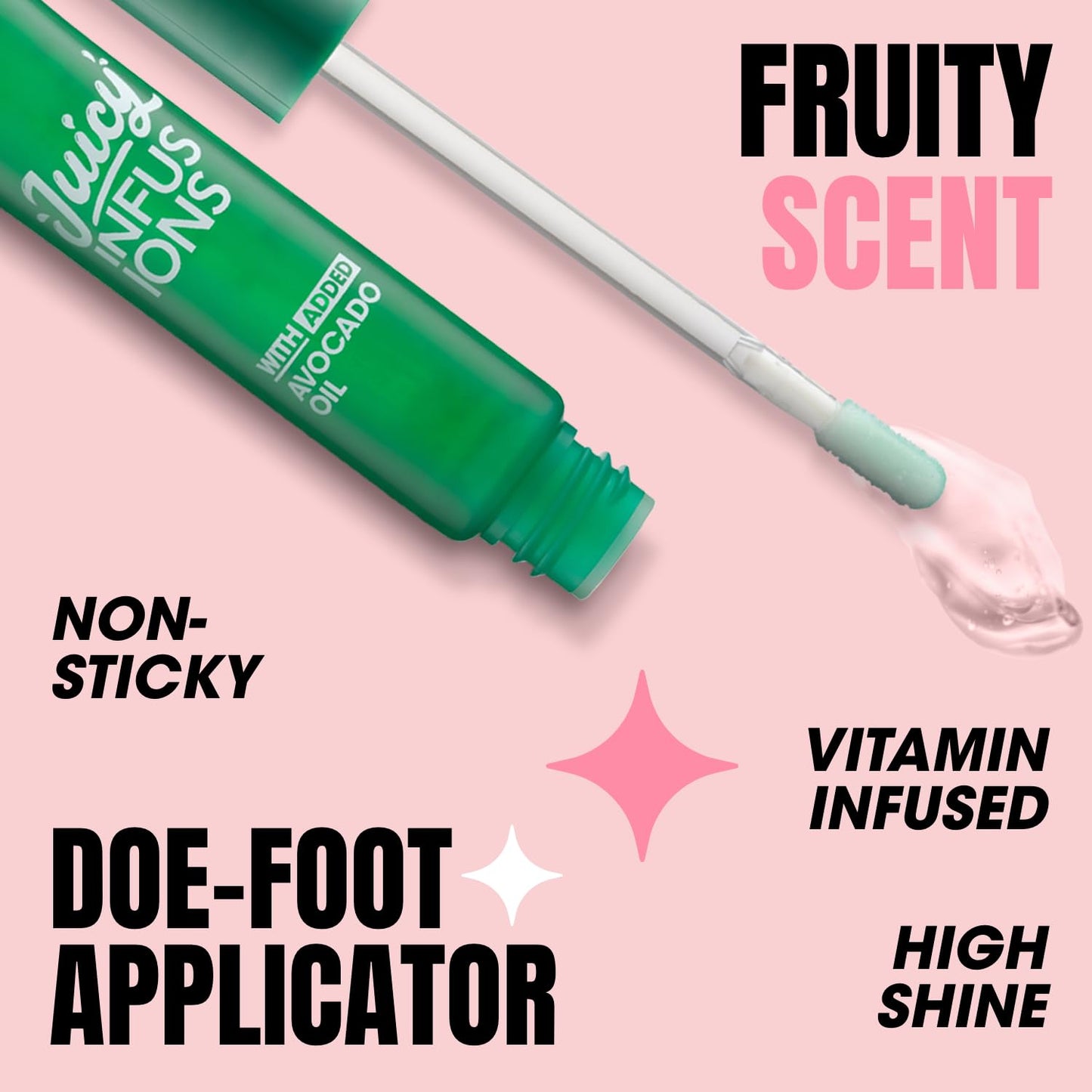 Collection Cosmetics Gloss Me Up Juicy Infusion Kiwi Lip Gloss, With Added Avocado Oil, Hydrating, For Dry Lips, Fruity Scented, 9ml