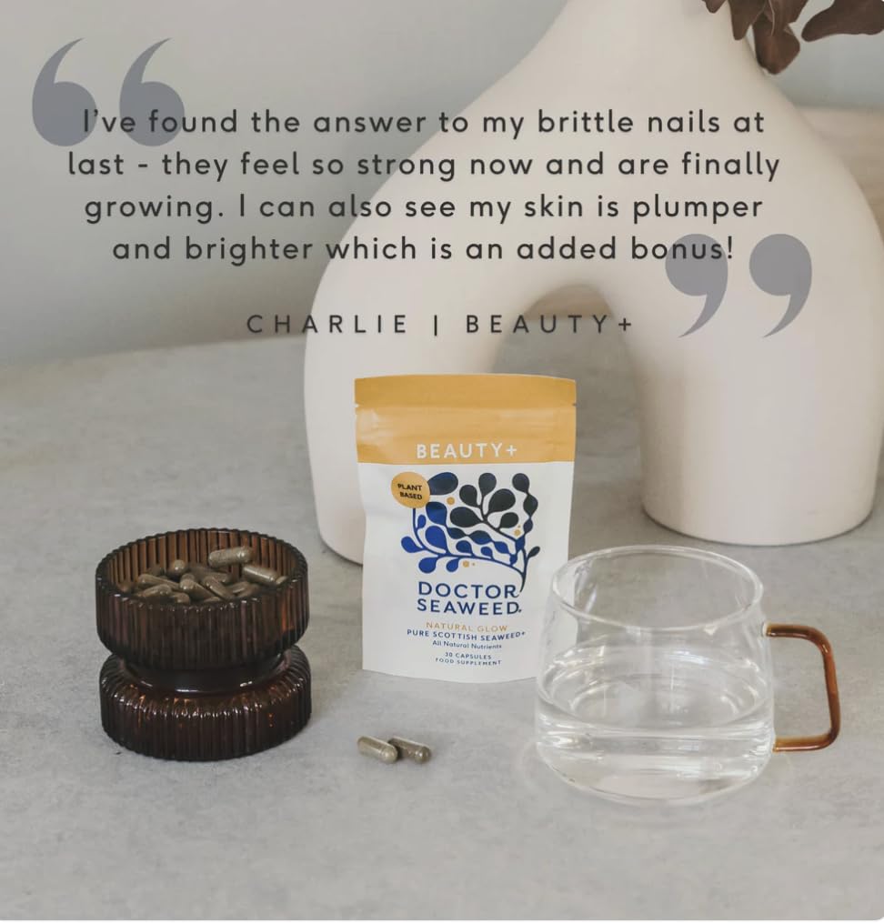 WEED & WONDERFUL Doctor Seaweed's | Beauty+ Capsules | 1 Months Supply | Organic Scottish Seaweed with Vitamins | Nails, Skin & Hair Natural Supplement