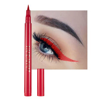 Coloured Eyeliner, Red Eyeliner, Waterproof Liquid Eyeliner All Day Long-Lasting Eye Liners, Highly-Pigmented Colourful Eyeliner for Eye Makeup Tools, Black, White, Blue(Only Red)