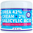 ENVISHA Urea Cream 42 Percent for Feet - 42% Urea Foot Cream with 2% Salicylic Acid & Hyaluronic Acid - For Feet, Hands, Heels, Elbows, Nails & Knees - 4 oz