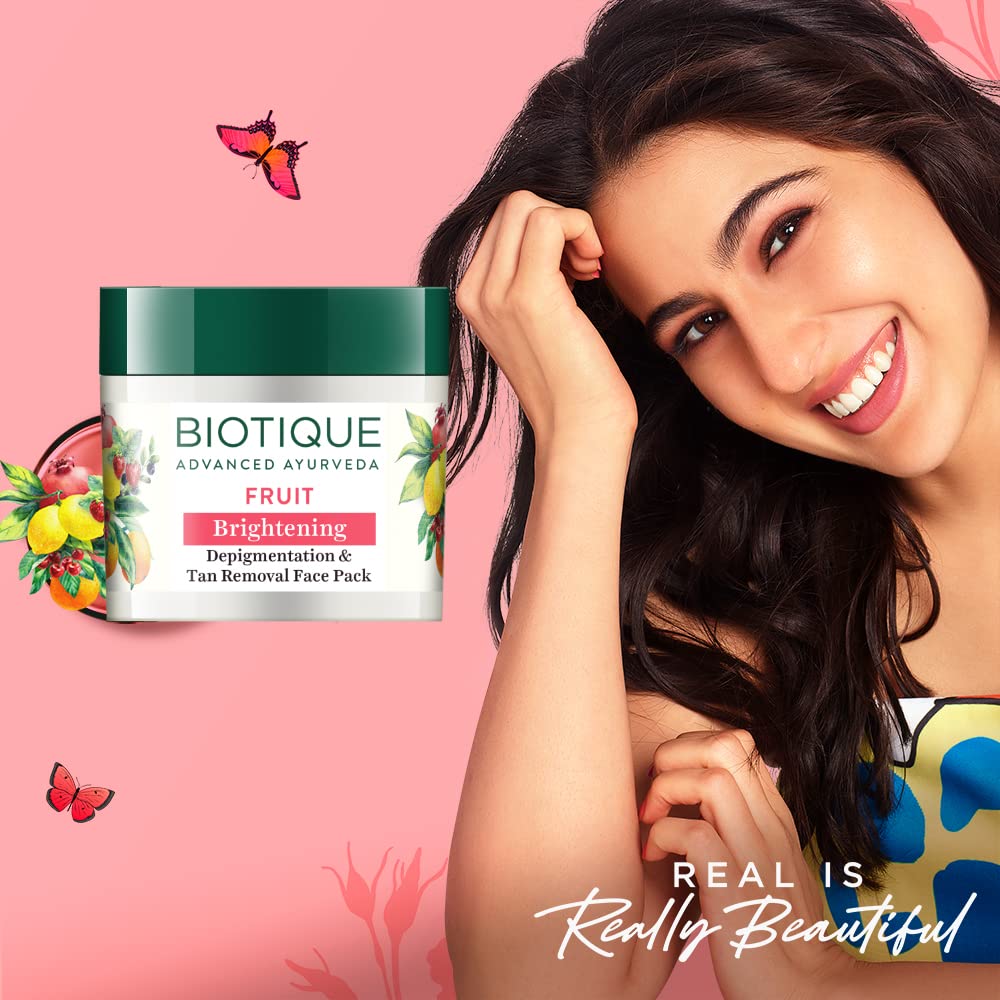 Biotique Bio Fruit Whitening & Depigmentation & tan removal Face Pack 75G/2.65 Fl.Oz. I For All Skin Type