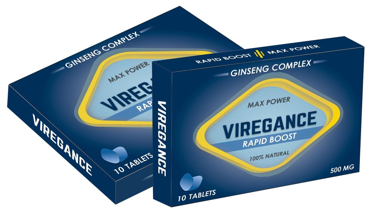 VIREGANCE Blue Tablets - Stronger and Longer for a Confident Performer - Advanced Performance Enhancing, Stamina Endurance Booster Supplement Tablerts for Men - 10 Ginseng Tablets